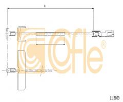 Cofle 11.6809 linka hamulca ręcznego opel, opel vivaro platforma / podwozie (e7)