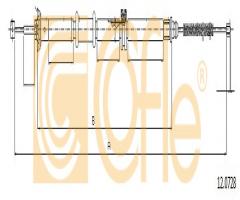 Cofle 12.0728 linka hamulca ręcznego fiat, fiat linea (323)