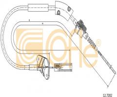 Cofle 12.7202 linka sprzęgła fiat, fiat panda (169), ford ka (ru8)