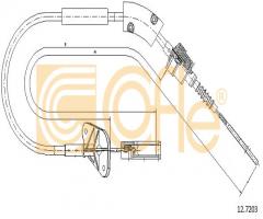 Cofle 12.7203 linka sprzęgła fiat, fiat panda (169)