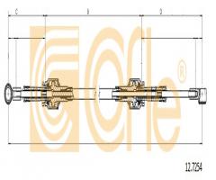 Cofle 12.7254 linka zmiany biegów fiat, fiat punto (188)