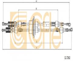 Cofle 12.7262 linka zmiany biegów fiat, fiat multipla (186)