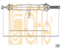 Cofle 17.0007 linka hamulca ręcznego nissan, nissan micra iii (k12)