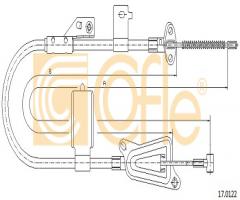 Cofle 17.0122 linka hamulca ręcznego nissan, nissan almera ii hatchback (n16)