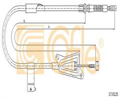 Cofle 17.0125 linka hamulca ręcznego nissan, nissan almera tino (v10)