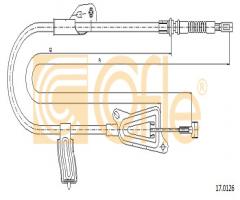 Cofle 17.0126 linka hamulca ręcznego nissan, nissan almera tino (v10)