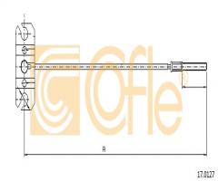 Cofle 17.0127 linka hamulca ręcznego nissan, nissan almera ii hatchback (n16)