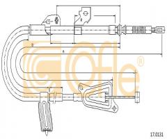 Cofle 17.0131 linka hamulca ręcznego nissan, nissan almera ii hatchback (n16)