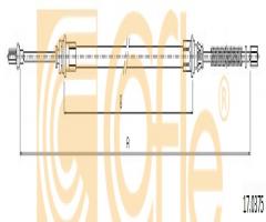 Cofle 17.0375 linka hamulca ręcznego nissan, ford focus iii sedan