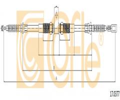 Cofle 17.0377 linka hamulca ręcznego nissan