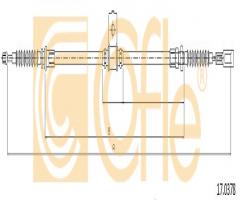 Cofle 17.0378 linka hamulca ręcznego nissan