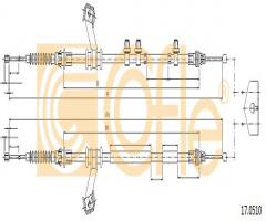 Cofle 17.0510 linka hamulca ręcznego mazda, mazda 2 (de)