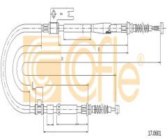 Cofle 17.0601 linka hamulca ręcznego mazda, mazda 626 v station wagon (gw)