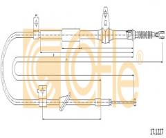 Cofle 17.1227 linka hamulca ręcznego toyota, toyota mr 2 iii (zzw3_)