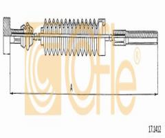 Cofle 17.1412 linka hamulca ręcznego toyota, toyota avensis (_t22_)