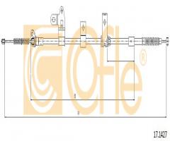 Cofle 17.1427 linka hamulca ręcznego toyota, toyota corolla (zze12_, nde12_, zde12_)