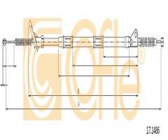 Cofle 17.1486 linka hamulca ręcznego toyota, toyota previa (mcr3_, acr3_, clr3_)