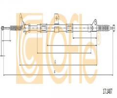 Cofle 17.1487 linka hamulca ręcznego toyota, toyota previa (tcr2_, tcr1_)