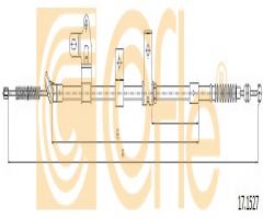 Cofle 17.1527 linka hamulca ręcznego toyota, toyota prius hatchback (nhw20_)
