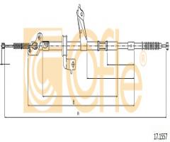 Cofle 17.1557 linka hamulca ręcznego toyota, toyota rav 4 ii (cla2_, xa2_, zca2_, aca2_)