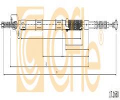 Cofle 17.1660 linka hamulca ręcznego toyota