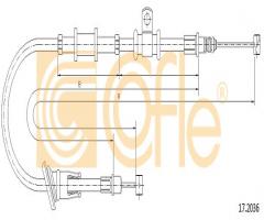 Cofle 17.2036 linka hamulca ręcznego mitsubishi, mitsubishi carisma (da_)