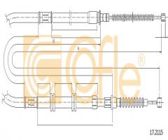 Cofle 17.2115 linka hamulca ręcznego mitsubishi, mitsubishi pajero pinin (h6_w, h7_w)