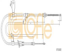 Cofle 17.2122 linka hamulca ręcznego mitsubishi, mitsubishi colt vi (z3_a, z2_a)