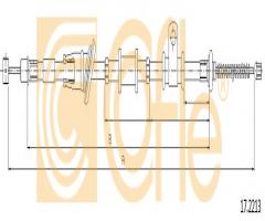 Cofle 17.2213 linka hamulca ręcznego mitsubishi, mitsubishi space star (dg_a)