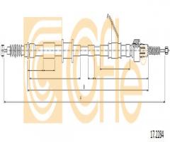 Cofle 17.2284 linka hamulca ręcznego mitsubishi, mitsubishi l 200 (k7_t, k6_t)