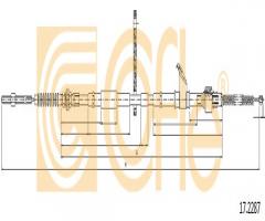 Cofle 17.2287 linka hamulca ręcznego mitsubishi, mitsubishi l 200 (k7_t, k6_t)
