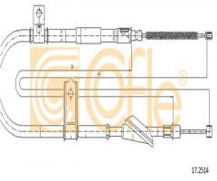 Cofle 17.2514 linka hamulca ręcznego hyundai, hyundai atos (mx)
