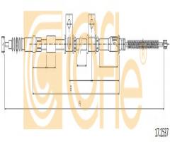 Cofle 17.2537 linka hamulca ręcznego hyundai, hyundai trajet (fo)