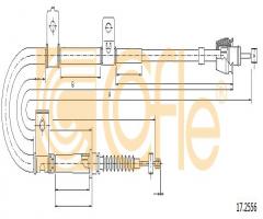 Cofle 17.2556 linka hamulca ręcznego hyundai, hyundai elantra (xd)