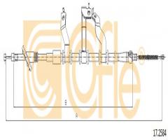Cofle 17.2584 linka hamulca ręcznego hyundai, hyundai tucson (jm)