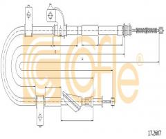 Cofle 17.2607 linka hamulca ręcznego subaru, subaru forester (sf)