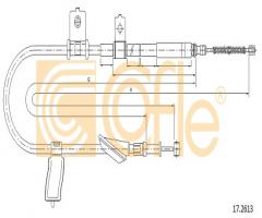 Cofle 17.2613 linka hamulca ręcznego subaru, subaru outback (bl, bp)