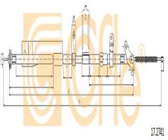 Cofle 17.2741 linka hamulca ręcznego opel, opel frontera b (6b_)