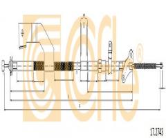 Cofle 17.2743 linka hamulca ręcznego opel, opel frontera b (6b_)