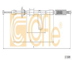 Cofle 17.3509 linka hamulca ręcznego daewoo, chevrolet nubira kombi, daewoo nubira (klaj)