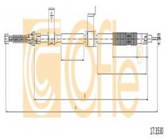 Cofle 17.3530 linka hamulca ręcznego opel, chevrolet captiva (c100, c140), opel antara