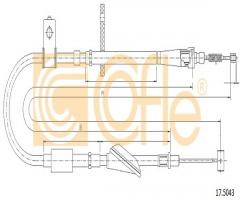 Cofle 17.5043 linka hamulca ręcznego suzuki, suzuki ignis (fh)