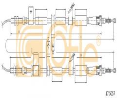 Cofle 17.5057 linka hamulca ręcznego suzuki, suzuki wagon r+ (em)