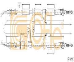 Cofle 17.5058 linka hamulca ręcznego suzuki, suzuki wagon r+ (em)