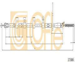 Cofle 17.5065 linka hamulca ręcznego suzuki, suzuki swift iii (mz, ez)