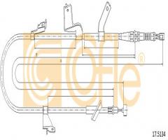 Cofle 17.5134 linka hamulca ręcznego suzuki, suzuki swift iii (mz, ez)