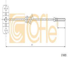 Cofle 17.6025 linka hamulca ręcznego kia, kia sephia sedan (fa)