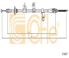 Cofle 17.6027 linka hamulca ręcznego kia, kia rio kombi (dc)