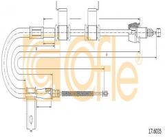 Cofle 17.6035 linka hamulca ręcznego hyundai, hyundai accent iii (mc), kia rio ii (jb)