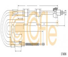 Cofle 17.6036 linka hamulca ręcznego hyundai, hyundai accent iii (mc), kia rio ii (jb)